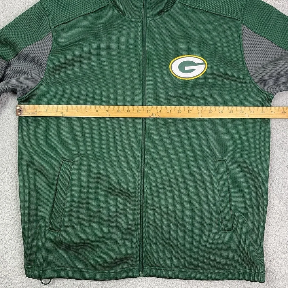 GREEN BAY‎ PACKERS DRAW PLAY JACKET FLEECE NFL FOOTBALL GREEN & GRAY G-III Sz XL